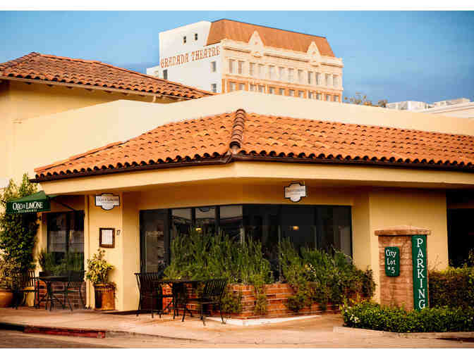 Gift certificate for $50 for lunch or dinner at Olio e Limone Ristorante in Santa Barbara