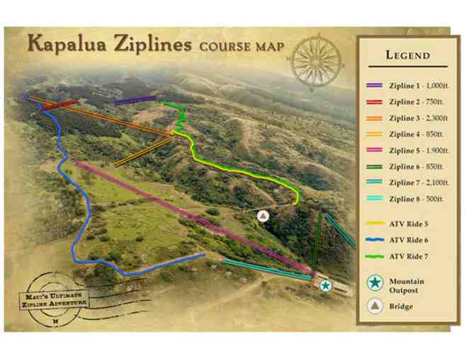 Two (2) for 4-line Tour from Kapalua Ziplines