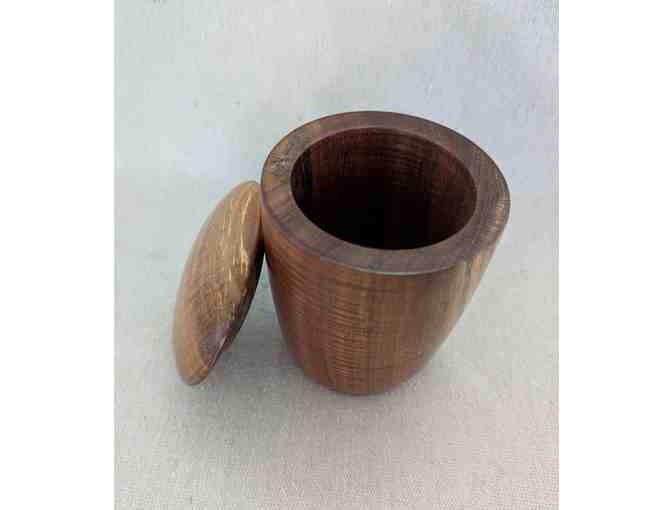 Turned Wood Cylinder Made from Maui Curly Koa