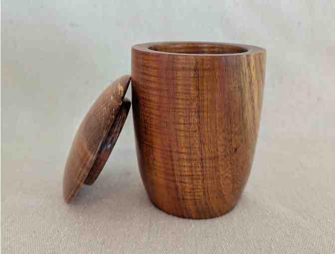 Turned Wood Cylinder Made from Maui Curly Koa