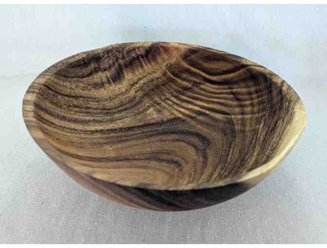 Turned Wood Bowl with Feet Made from Reclaimed Wood from the Baldwin Home Museum