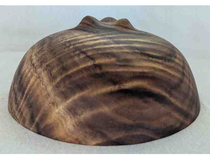 Turned Wood Bowl with Feet Made from Reclaimed Wood from the Baldwin Home Museum