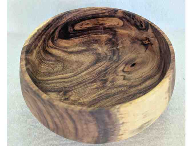 Turned Wood Calabash Bowl Made from Reclaimed Wood from the Baldwin Home Museum