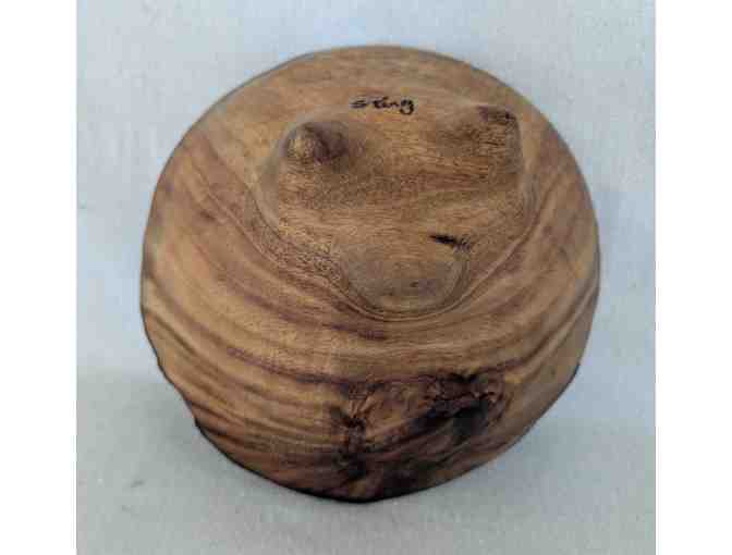 Turned Wood Bowl with Feet Made from Reclaimed Wood from the Baldwin Home Museum