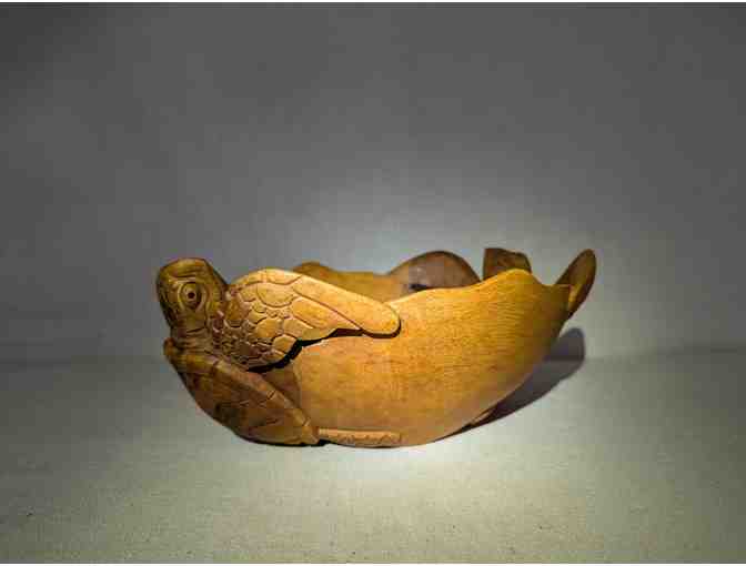 Carved Bowl with Honu Handles
