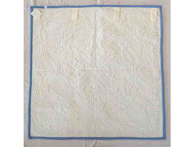Petroglyph Honu Blue Hawaiian Quilt