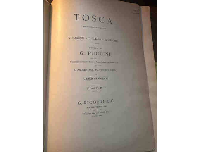 Tosca, opera by Giacomo Puccini, original published libretto printed in 1899