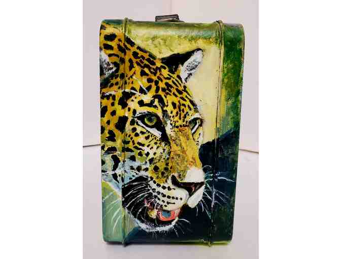 One-of-a-Kind, Hand-painted Lunch Box by Leon Barwick -- Exquisite Collectible.