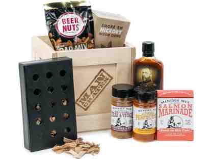 Hickory Grilling Crate (Includes Cast Iron Smoker Box, Dried Hickory Wood Chips, and more)