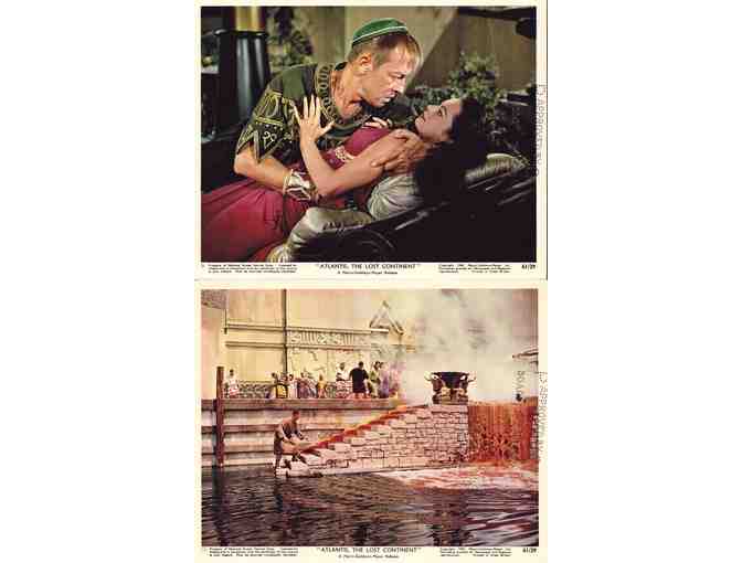 ATLANTIS THE LOST CONTINENT, 1961, mini lobby cards, Anthony Hall