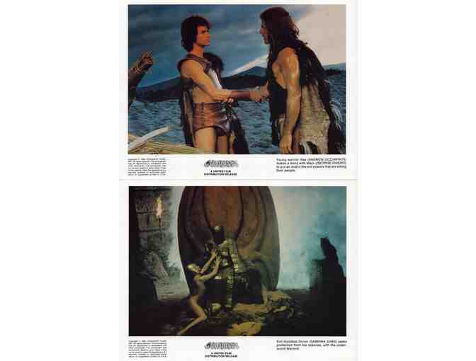 CONQUEST, 1984, mini lobby cards, George Rivero, Maria Scola