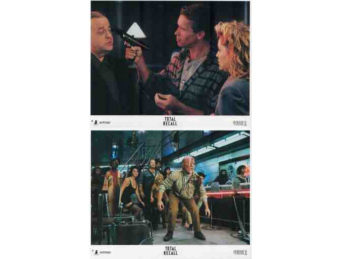 TOTAL RECALL, 1990, mini lobby cards, Arnold Schwarzenegger, Sharon Stone