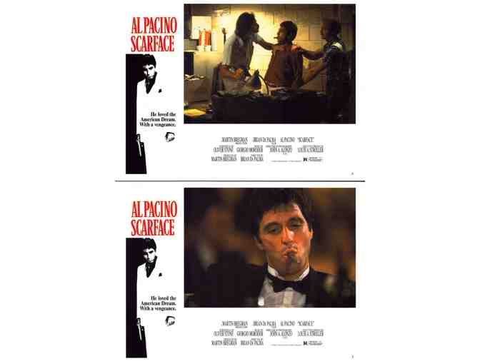 SCARFACE, 1983, mini lobby cards, Al Pacino, Michelle Pfeiffer