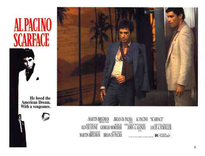 SCARFACE, 1983, mini lobby cards, Al Pacino, Michelle Pfeiffer