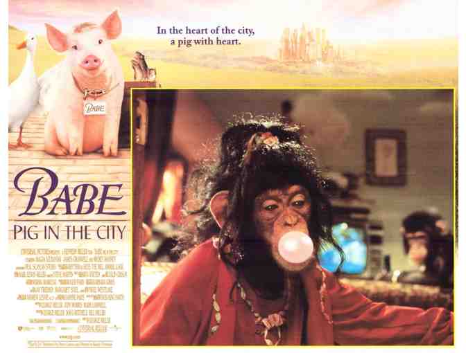 BABE: PIG IN THE CITY, 1998, lobby card set, Mickey Rooney