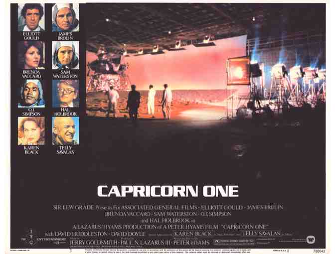 CAPRICORN ONE, 1978, lobby cards, Elliott Gould, James Brolin