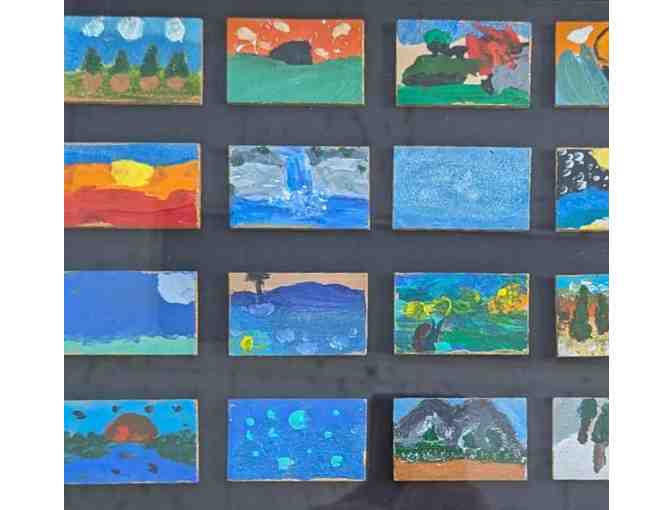 6th Grade Art Project: 'Hand-Painted Landscapes' in Shadow Box