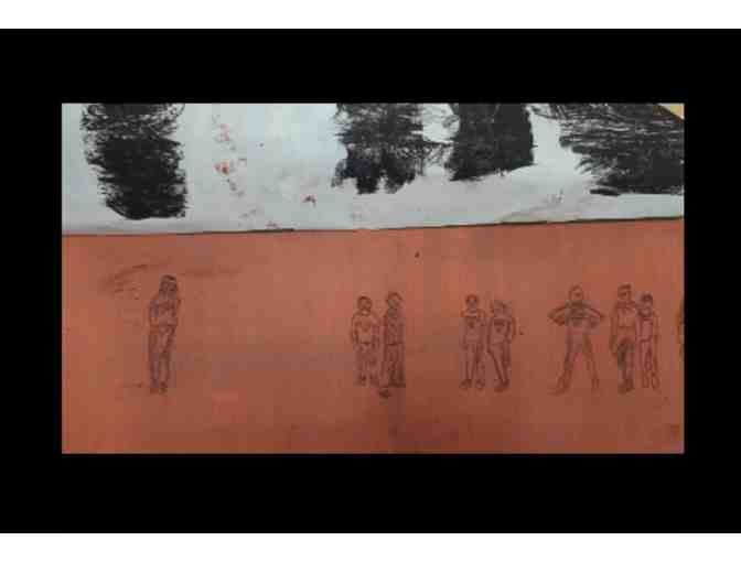 5th Grade Art Project: 'Contour Line Class' Portrait on Canvas