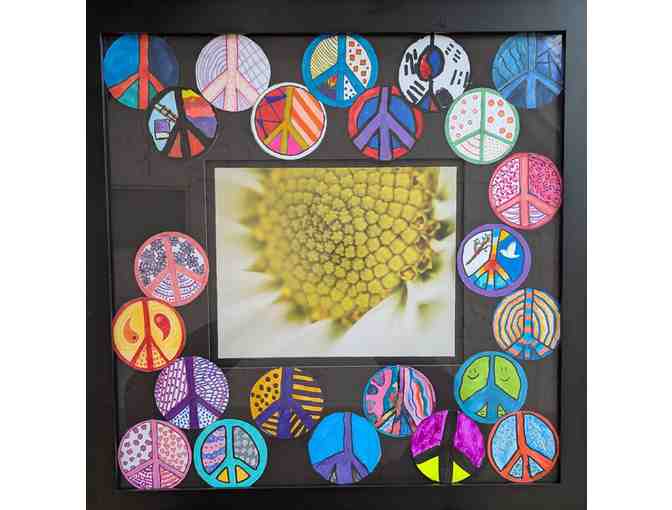 8th Grade Art Project: Custom Peace Sign Photo Frame