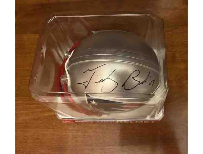 BUNDLE: Tedy Bruschi Silver Mini Helmet and Richard Seymour Autographed Photo - Photo 2