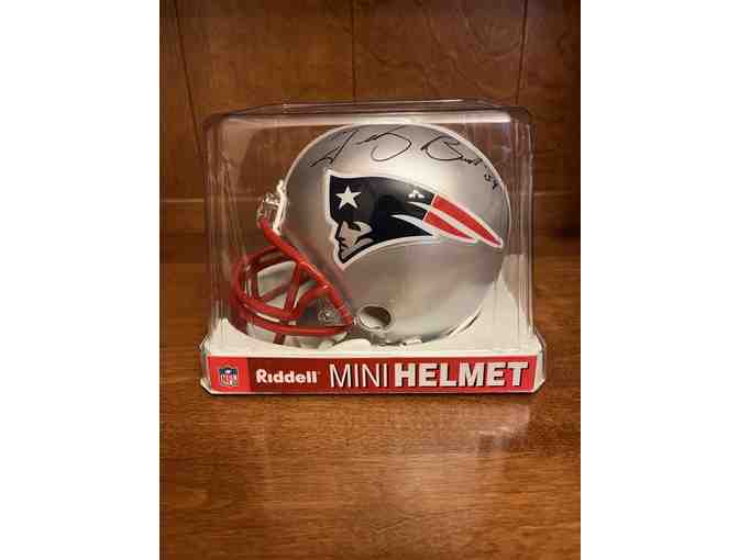 BUNDLE: Tedy Bruschi Silver Mini Helmet and Richard Seymour Autographed Photo - Photo 3