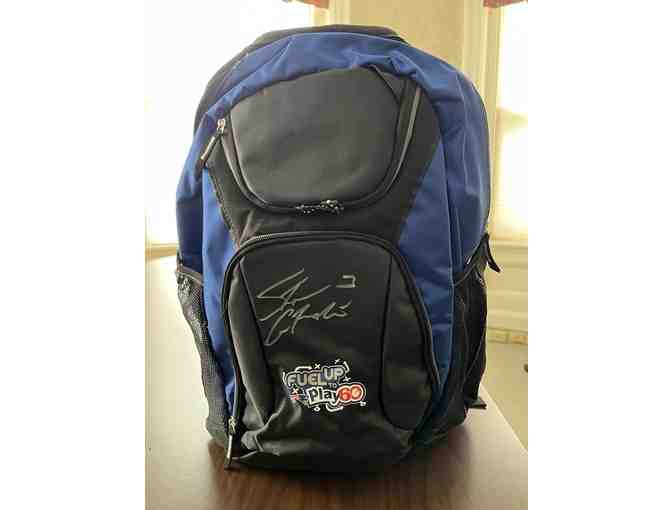 BUNDLE: Stephen Gostkowski FUTP60 Backpack with Unsigned Mini Helmet and Football - Photo 2