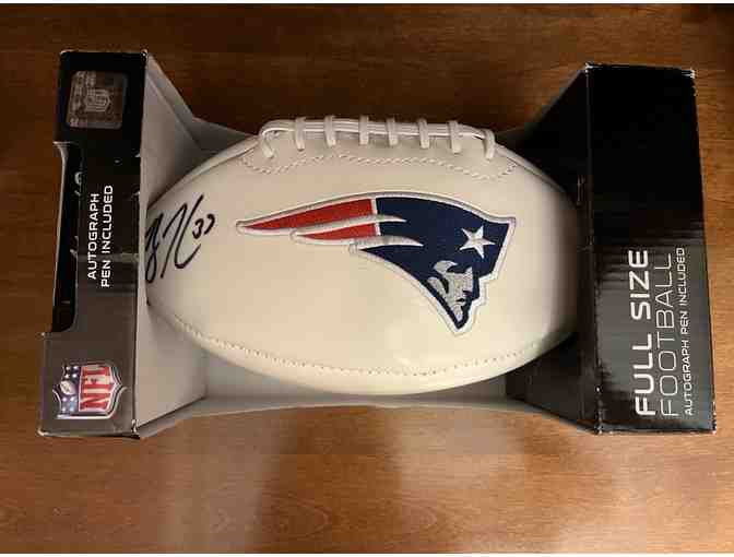 BUNDLE: Rodney Harrison Football and Stephen Gostkowski Blue Baseball Hat - Photo 2