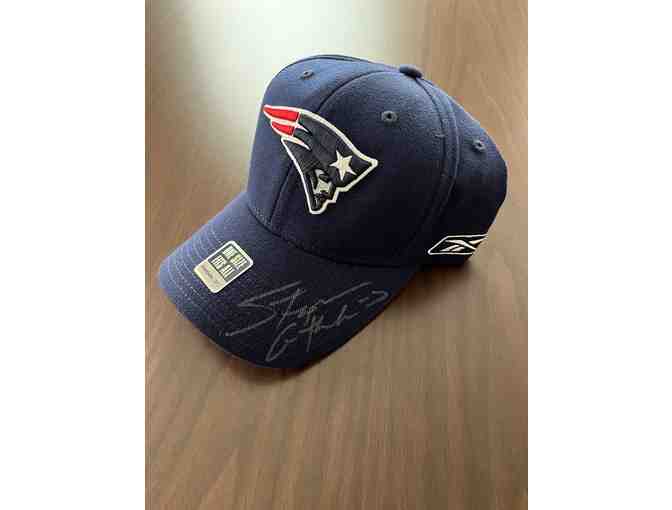 BUNDLE: Rodney Harrison Football and Stephen Gostkowski Blue Baseball Hat - Photo 4