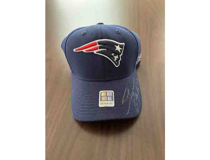 BUNDLE: Rodney Harrison Football and Stephen Gostkowski Blue Baseball Hat - Photo 5