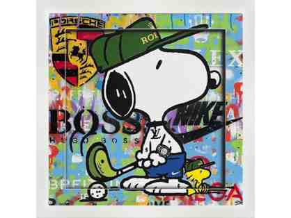 Snoopy Golfing Custom Pop Art