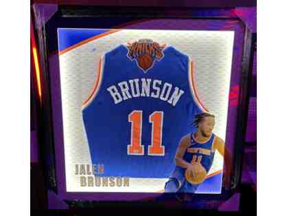 Jalen Brunson Signed NY Knicks Framed Jersey