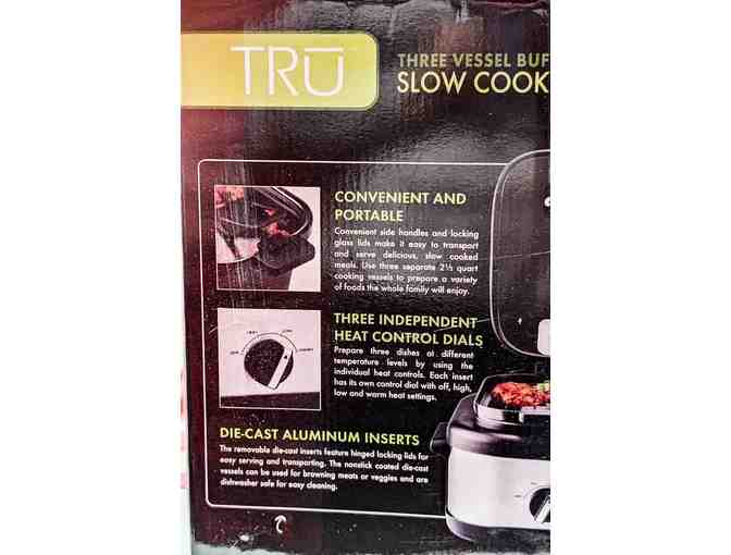 TRU 3 VESSEL BUFFET SLOW COOKER