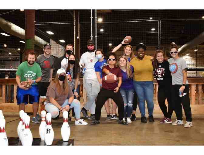 Fowling Warehouse -football bowling pin game Indianapolis