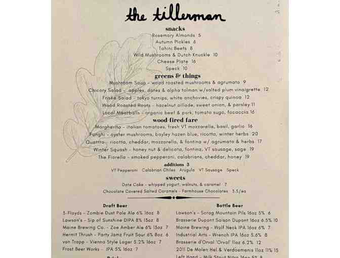 The Tillerman Restaurant and Inn- 3 Night Stay