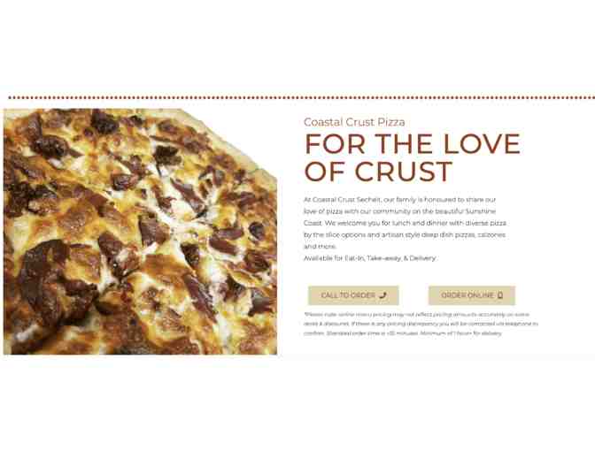 Coastal Crust Pizza $100 Gift Certificate