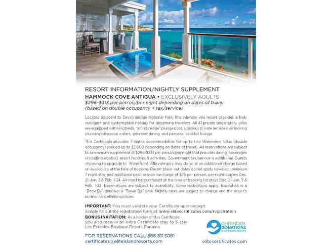 Elite Island Resorts - Hammock Cove, Antigua- Adults Only
