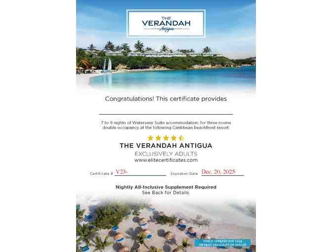 Elite Island Resorts - The Verandah Resort and Spa, Antigua- All Ages