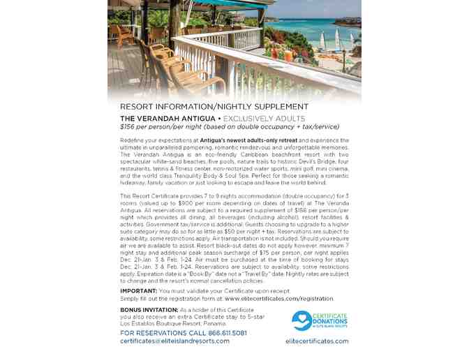 Elite Island Resorts - The Verandah Resort and Spa, Antigua- All Ages