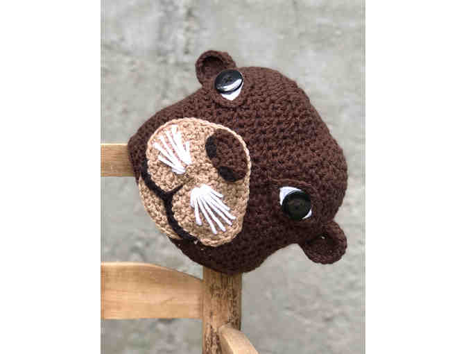 Handmade Crochet Otter Beanie