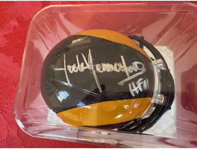 LA Rams HOF DE Jack Youngblood Signed Mini Helmet w Display Case