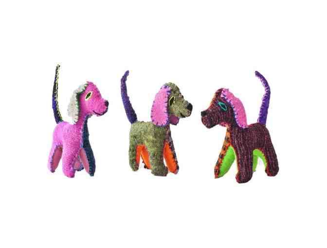 Chiapas Wool Felt Animalitos - Trio Of Dogs - Photo 1