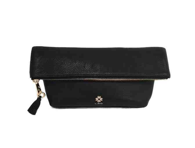 Audrey Foldover Clutch - Black - Photo 1