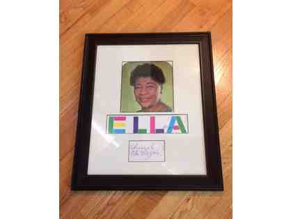 Ella Fitzgerald Autographed Display