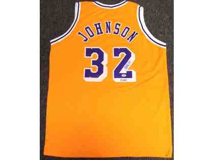 Magic Johnson Autographed Basketball Jersey