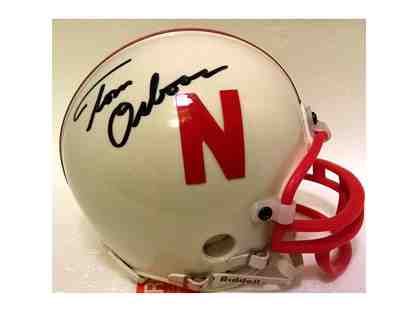 Tom Osbourne Nebraska Cornhuskers Autographed Mini Helmet