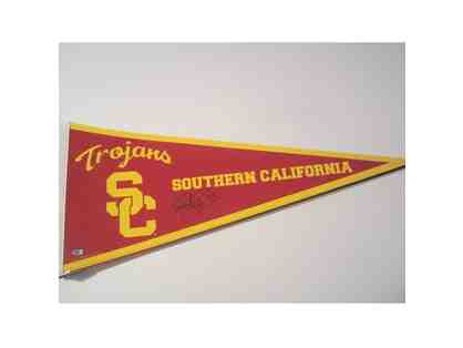 Troy Polamalu USC Trojans Autographed Football Pennant