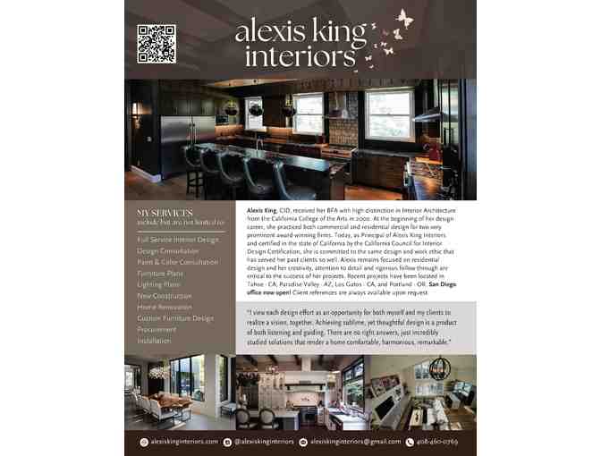 Alexis King Interiors - Two-Hour Design Consultation Gift Certificate