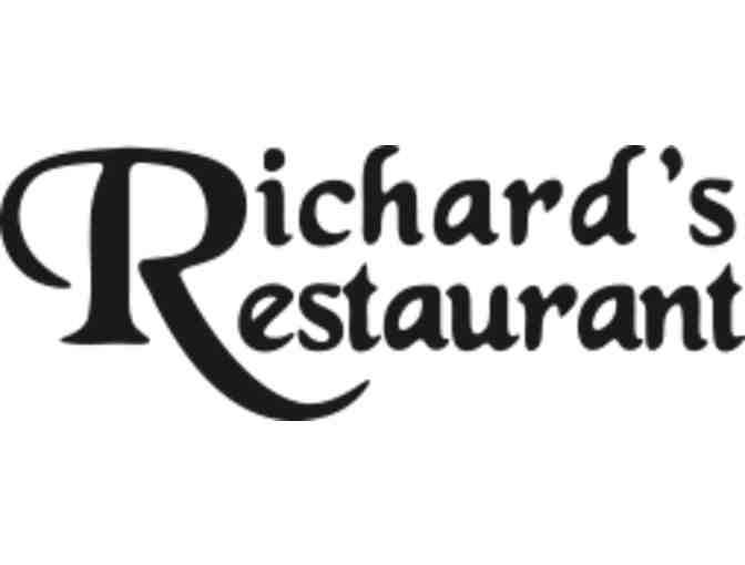 $50 to spend at Richard's Restaurant, includes a T-shirt in your choice of size (2 of 2) - Photo 1