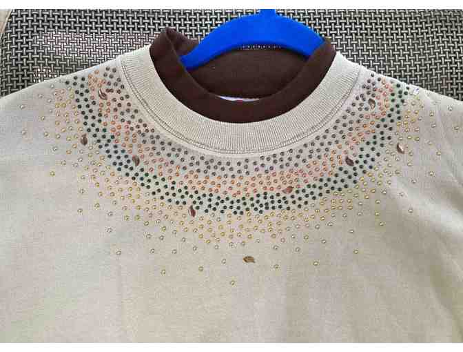Fall Embellished Sweatshirt Small/Medium