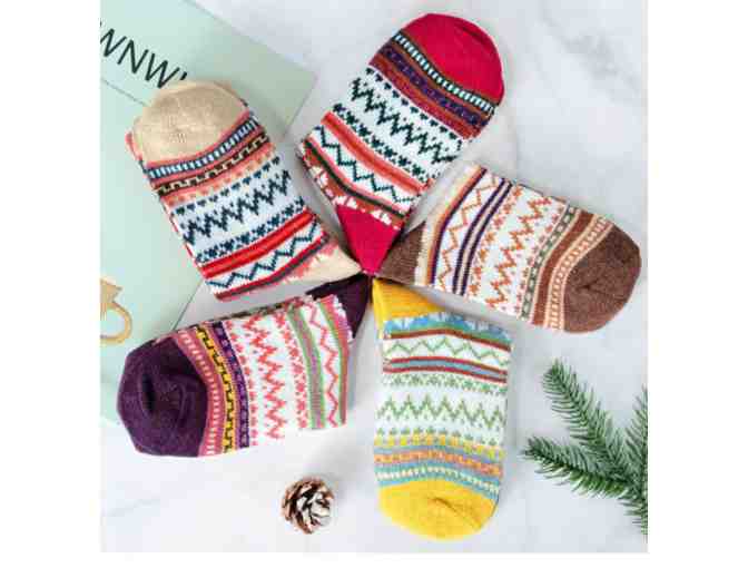 Women's Patterned Socks - 5 pair